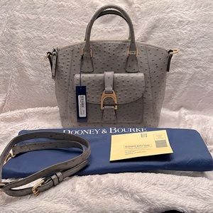 Dooney & Bourke Ostrich Naomi Satchel GRAY